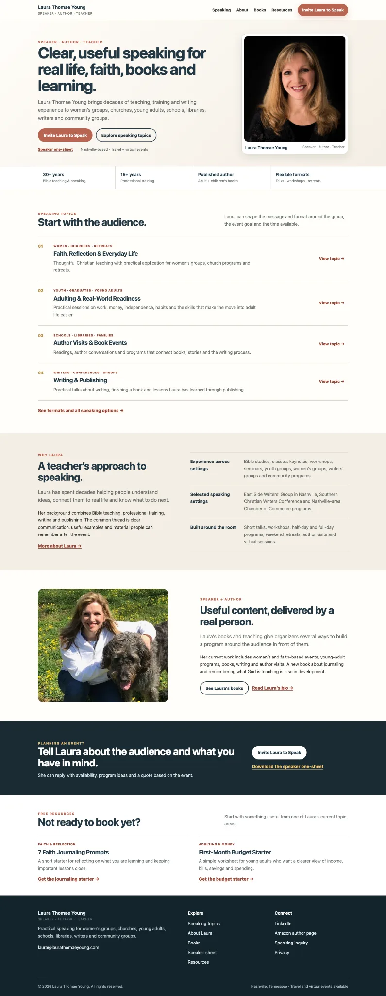 Laura Thomae Young website example